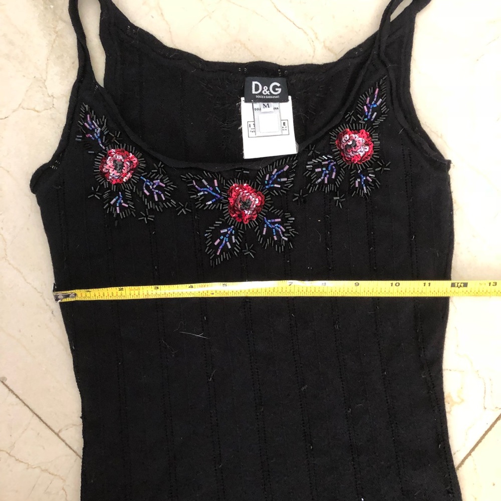 Authentic Dolce & Gabbana Knit sequined Tank Top S - Picture 4 of 7